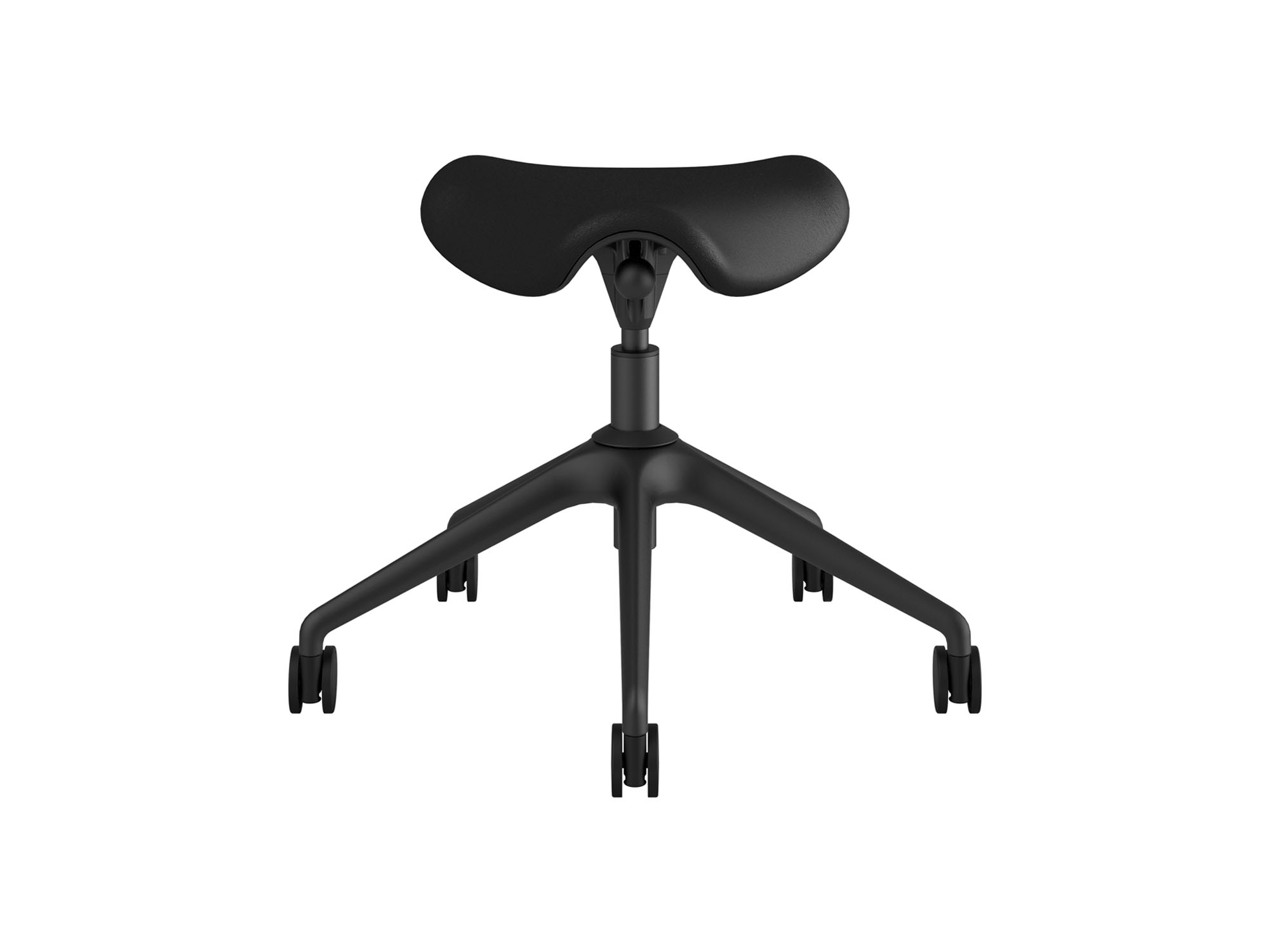 Smooth black active stool front view